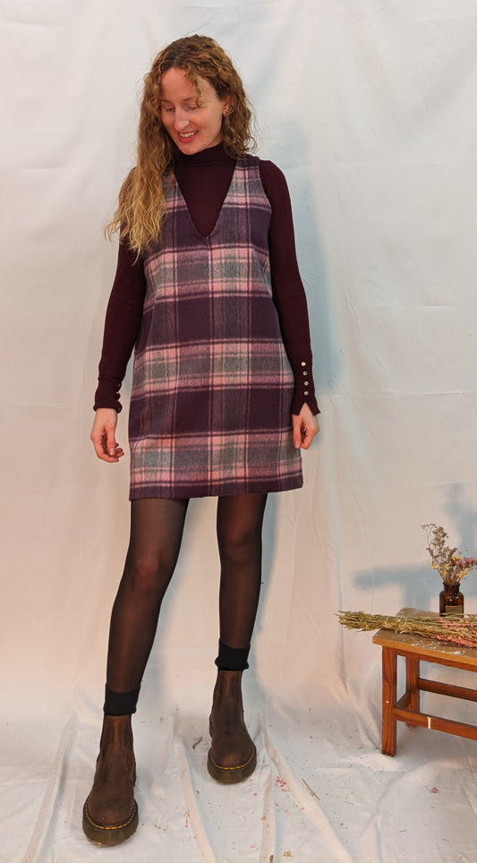 vestito in lana - Rosa / viola